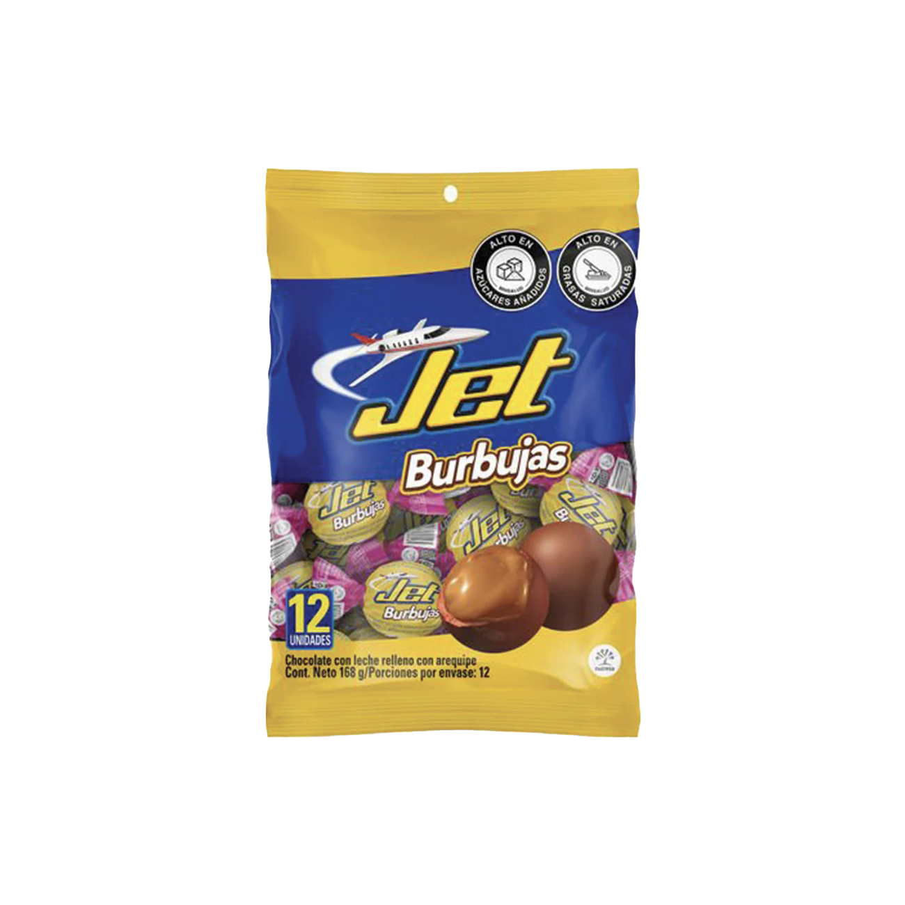 Jet Burbujas Chocolate Bonbons Pack of 12 - 168g