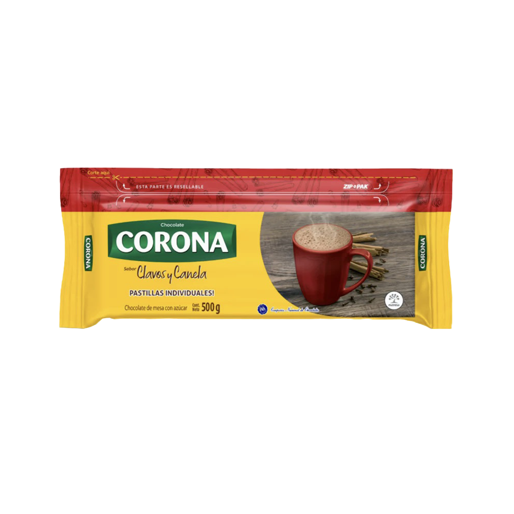 Corona Clavos Y Canela Hot Chocolate Bar with Cloves & Cinnamon 500g