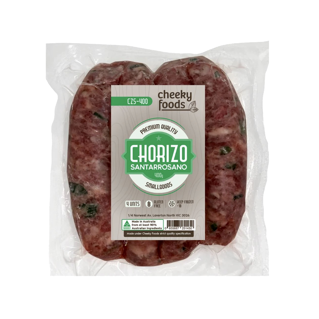 Chorizo Santarrosano Frozen 400g