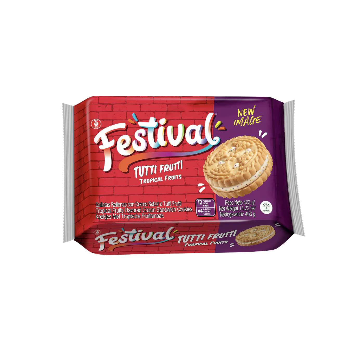 Festival Tutti Frutti Biscuits Pack of 12 - 403g