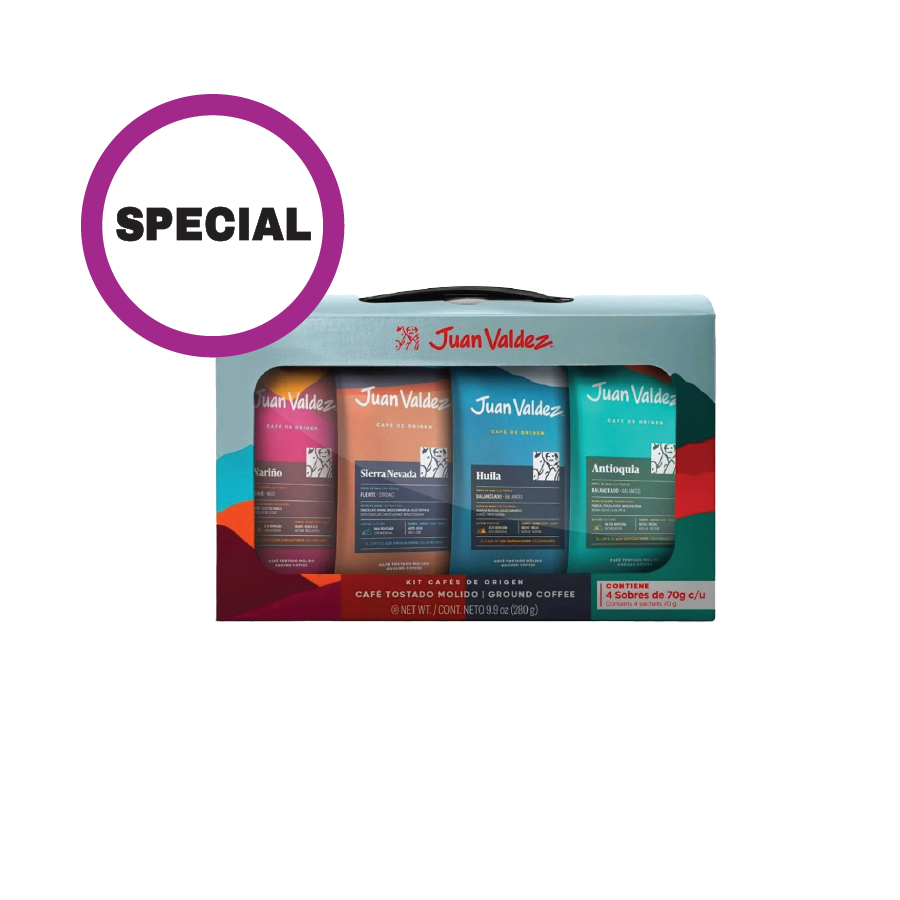 Ground Colombian Coffee Juan Valdez Kit of 4 Sachets 280g