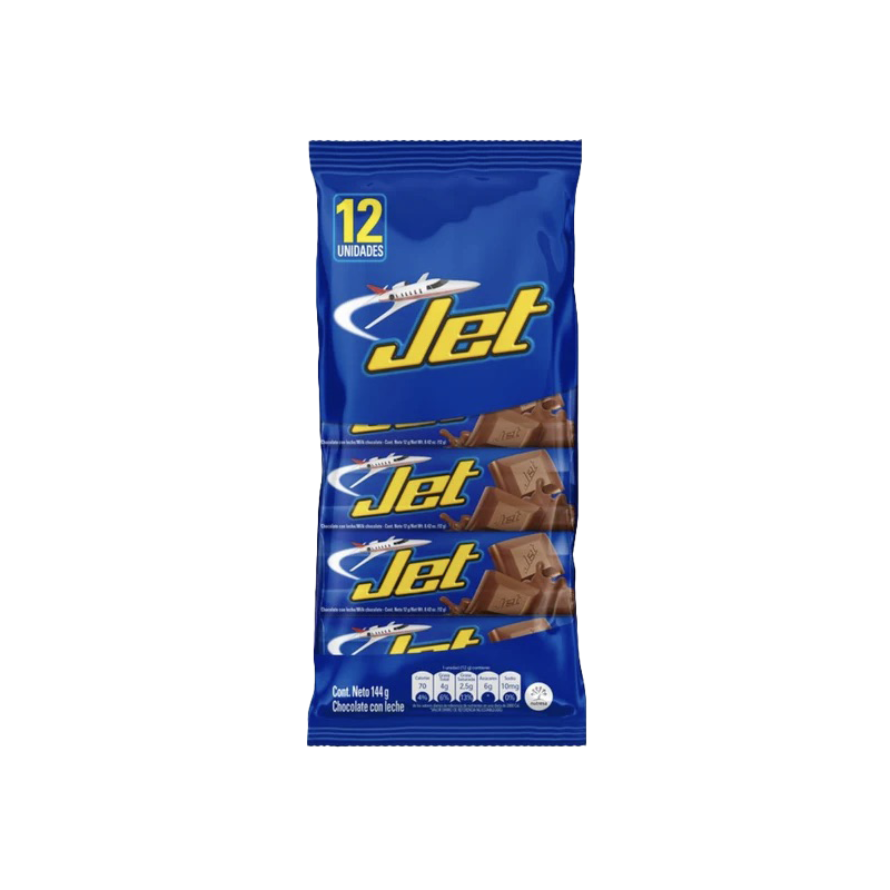 Chocolatina Jet Milk Chocolate Bar Pack of 12 - 132g