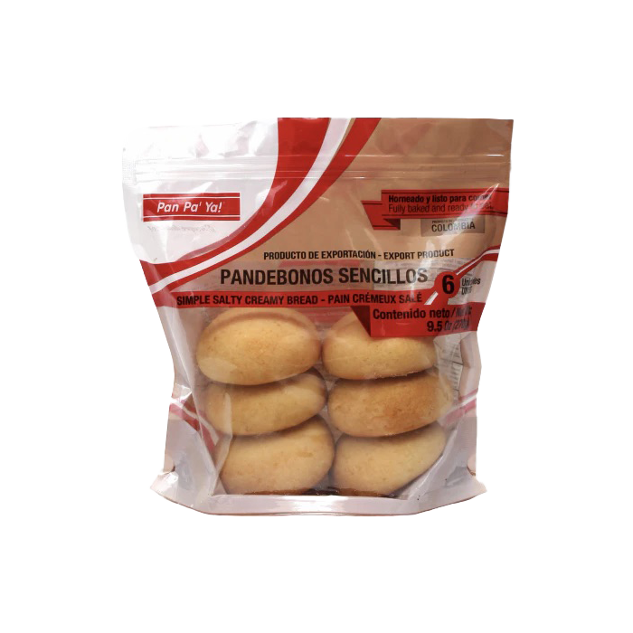 Frozen Pandebonos Sencillos  Pan Pa Ya 6 Units 270g