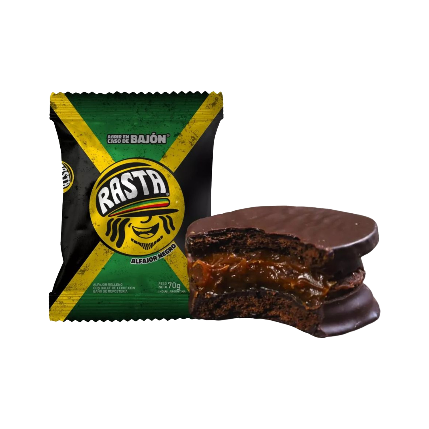 Alfajor Rasta Milk Chocolate with Dulce de Leche