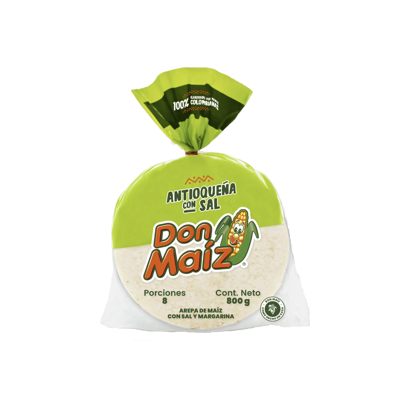 Antioqueña White Corn Arepa with Salt Frozen Don Maiz 800g