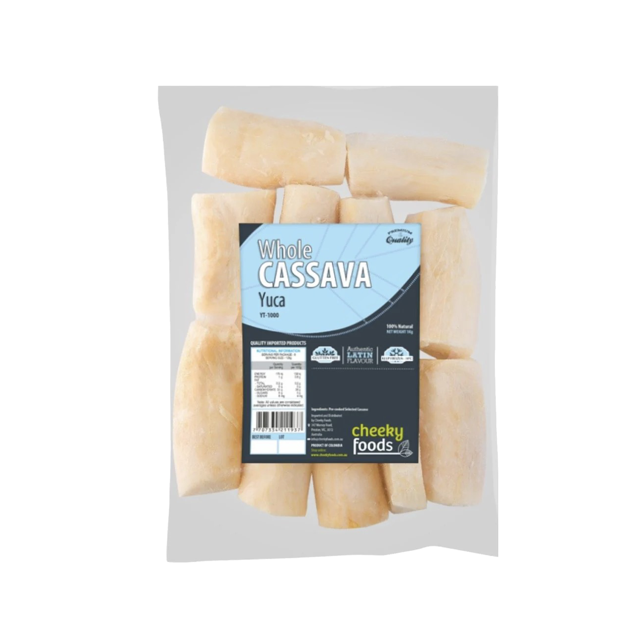 Whole Cassava Frozen 1kg