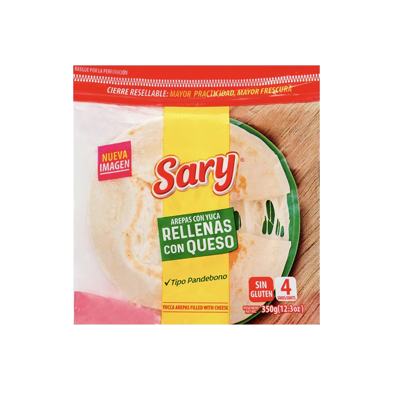 Cassava Arepa Filled with Cheese Sary 350g