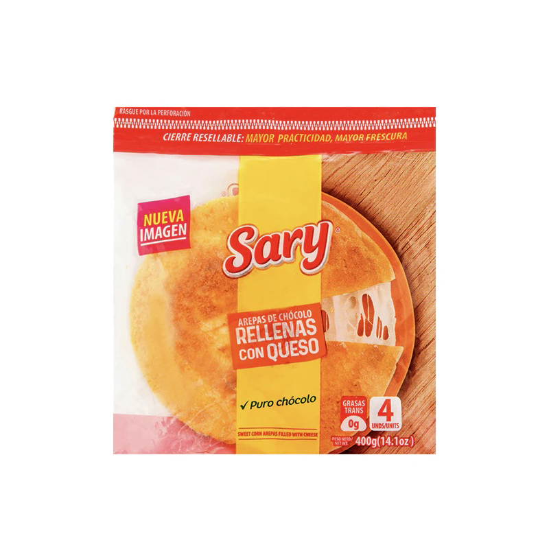 Sweet Corn Arepa with Cheese Sary 4 Pack (400g)
