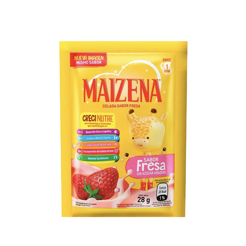 Colada Maizena sabor a Fresa 28g